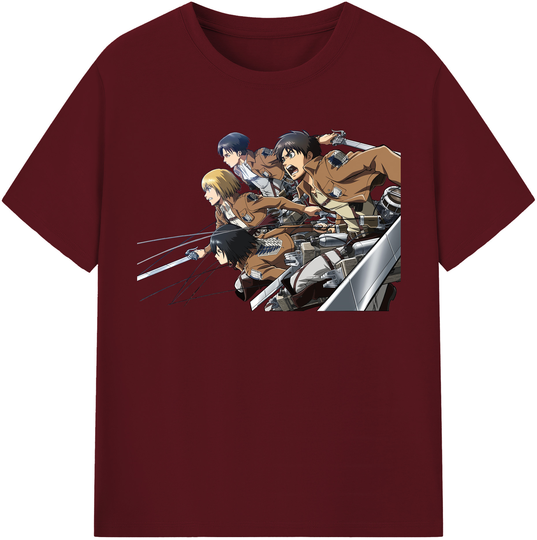 （画像用） 進撃の巨人 Attack on Titan 綿100％半袖Tシャツ（フロントプリント）